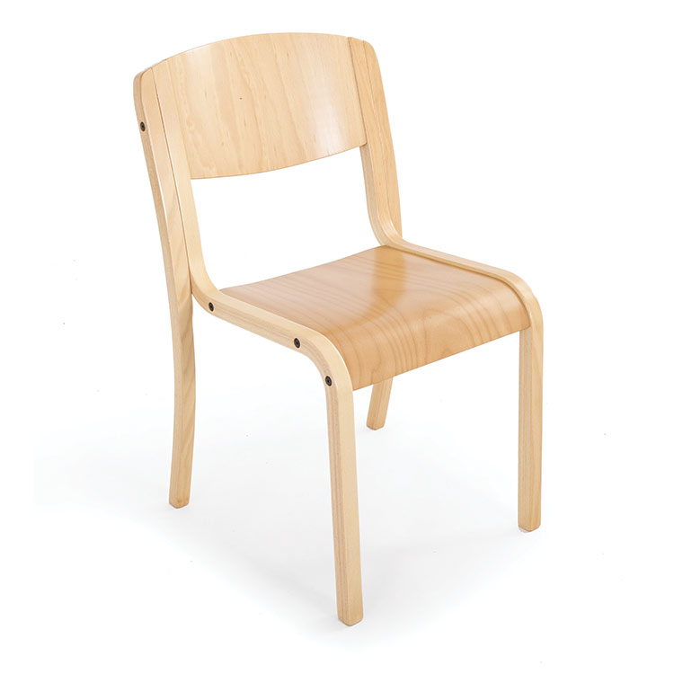 Wooden Chair Without Armrests